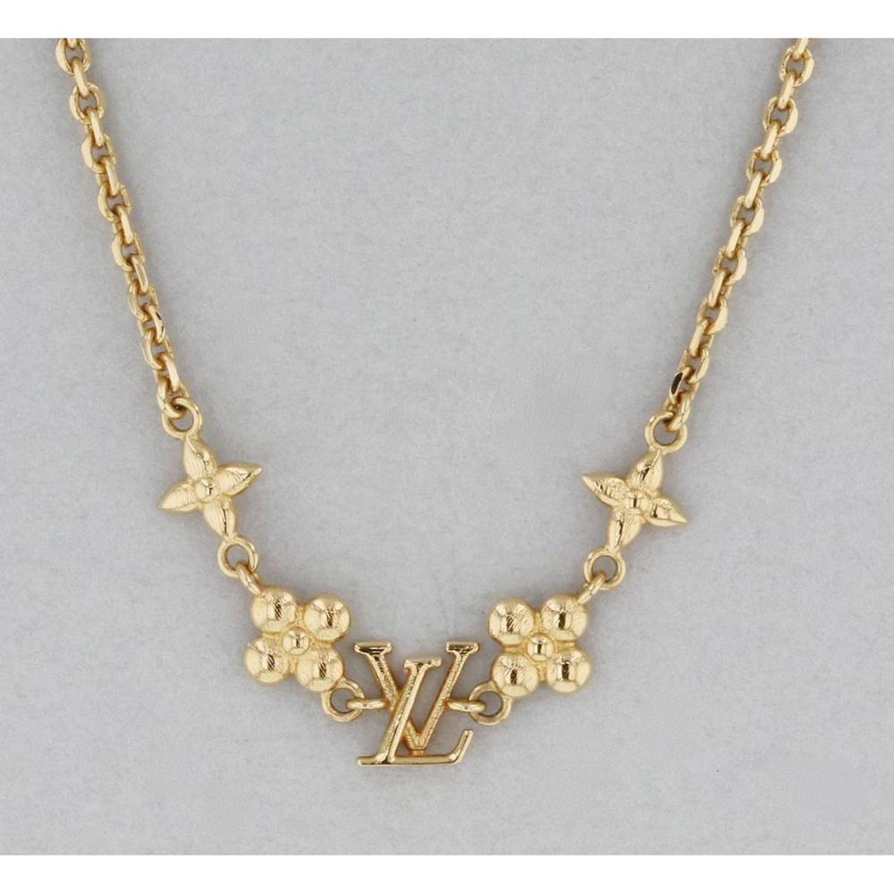 Louis Vuitton Baby Louis Necklace RS Flower GOLD